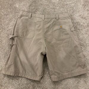 Carhartt B147 Loose Fit Canvas Carpenter Utility Work Shorts Mens 40 Tan